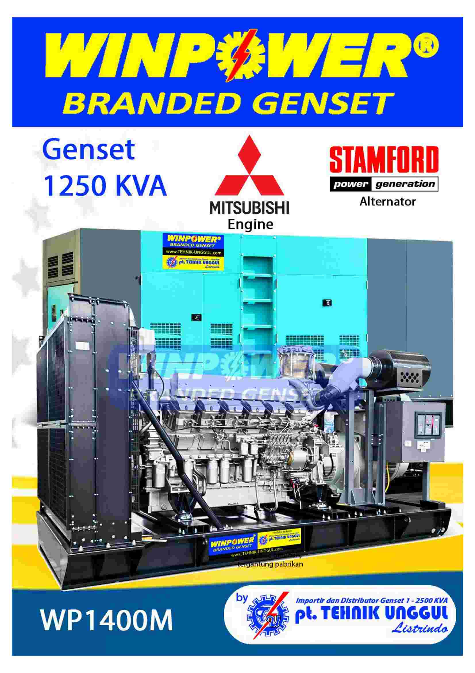 WP1400M - GENSET MITSUBISHI STAMFORD 1250 KVA